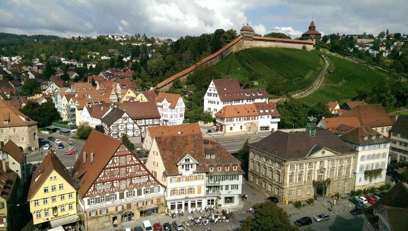 Esslingen: Blick von St. Dionys auf Burg und Altstadt