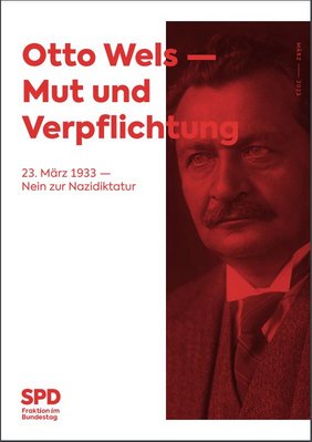 Deckblatt der Broschüre mit Otto Wels